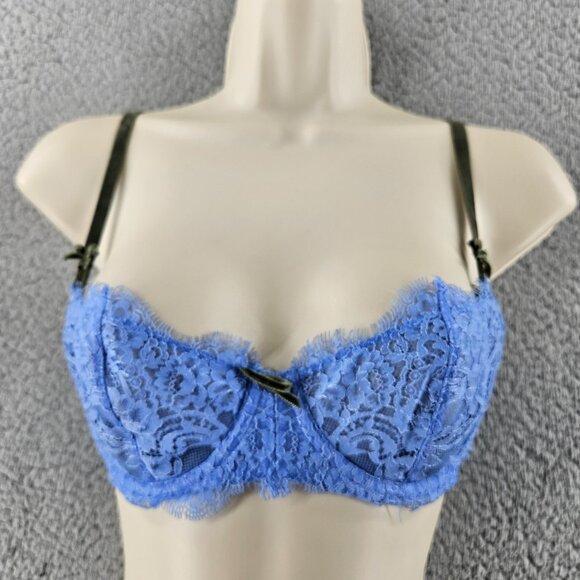 Victoria's Secret Other - Victorias Secret Bra 32C Blue Dream Angels Push Up Without Padding Underwire